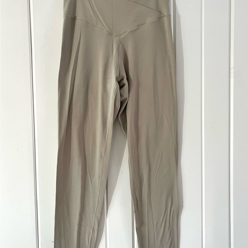 Aerie Real Me 7/8 Crossover Offline light beige Leggings, Sz L - Picture 2 of 4